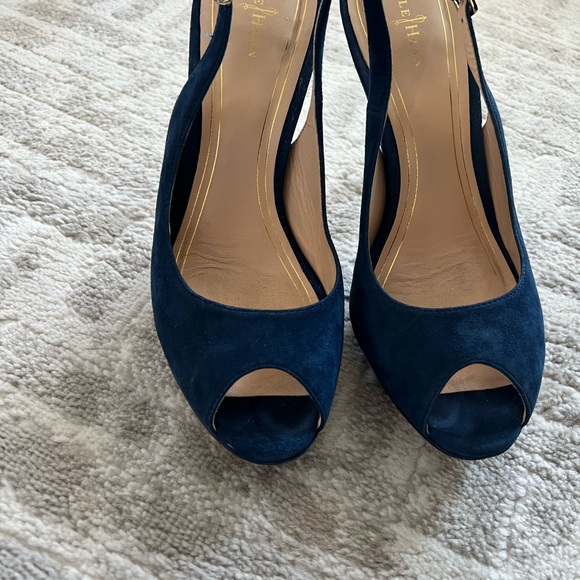 COLE HAAN SLINGS BLUE SUEDE 9.5 - Picture 6 of 8